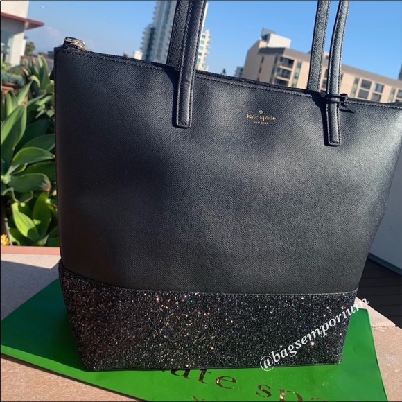 ♠️ Kate Spade Penny Greta Large Glitter Tote ♠️ - Picture 3 of 6